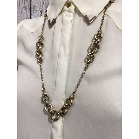 Vintage ER Elise Ryan Chain Necklace Adjustable Length Gold 28” 🍂🍁 - Picture 5 of 8